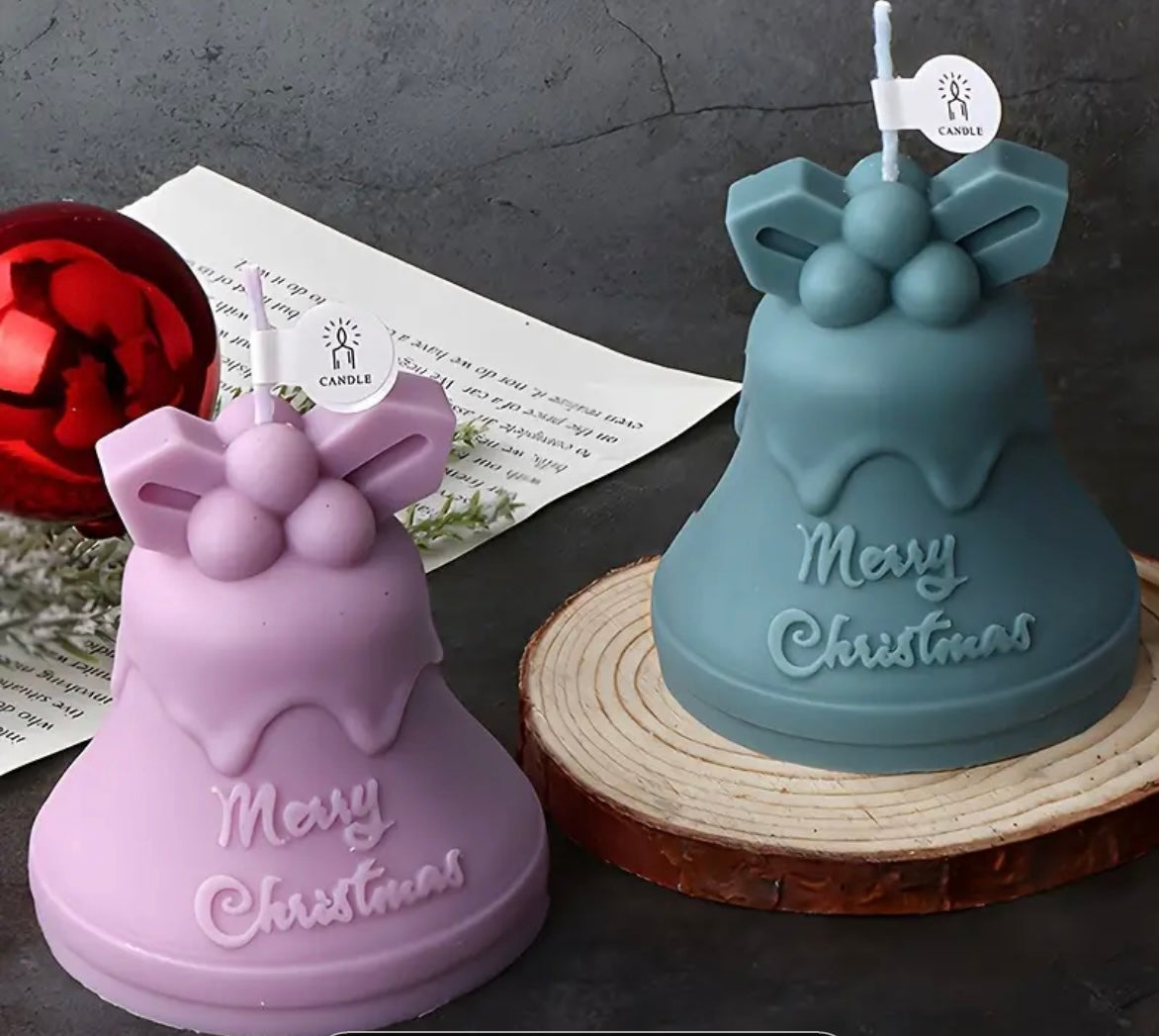 Christmas bell candle